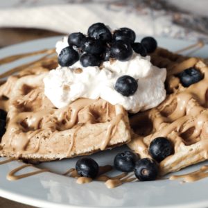 Homemade PB&J Waffles