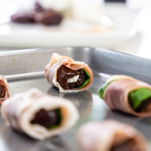 Prosciutto-Basil Wrapped Dates